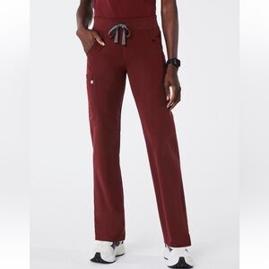 Women's Burgundy Kade Cargo Scrubs